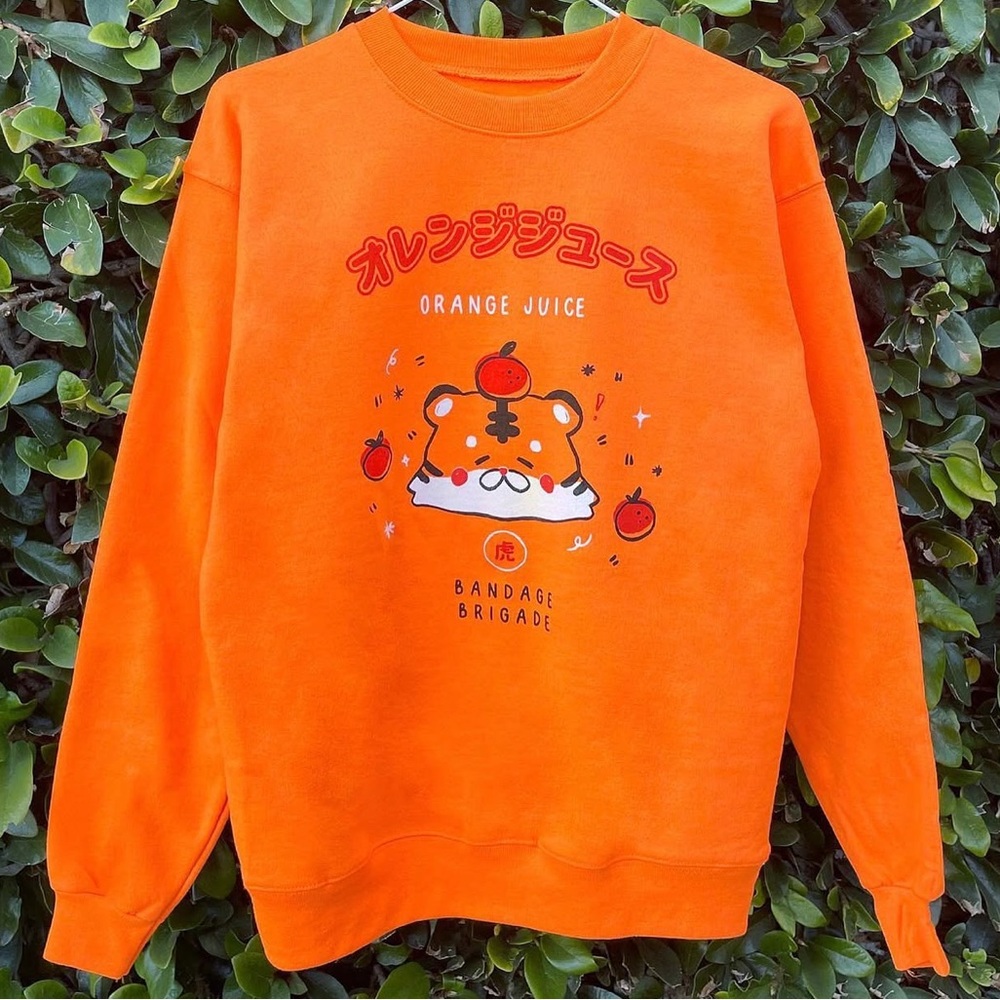 Bandage Brigade Lunar New Year: Year of the Tiger - Orange Juice Tiger Crewneck